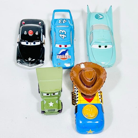 Disney Pixar Cars Lot of 9 Diecast Metal Mixed Character Toys McQueen Flo Sarge - Picture 5 of 7